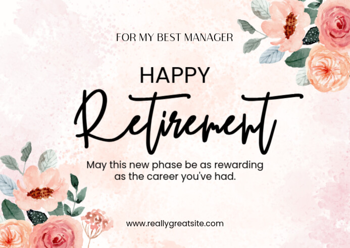 Pastel Happy Retirement Postcard Postal template