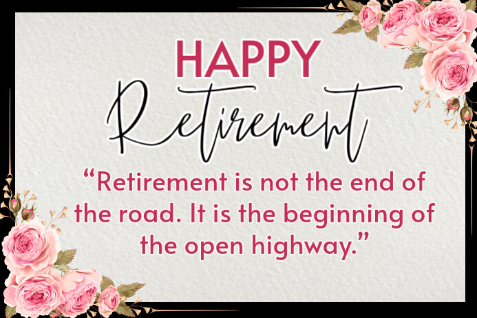 Retirement Poster Examples Pastel Happy Retirement Wish Poster Template | PosterMyWall