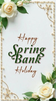 Pastel Happy Spring Bank Holiday  Whatsapp Status template