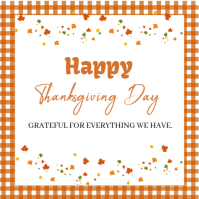 Pastel Happy Thanksgiving Day  Instagram Post template
