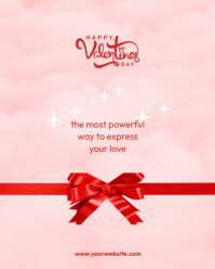 Pastel Happy Valentine's Day Instagram Portrait template