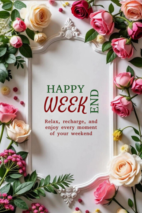 Pastel Happy Weekend Banner 4' × 6' Template | PosterMyWall