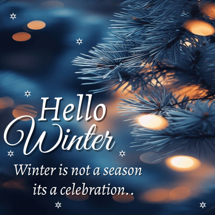 Copy of Pastel Hello Winter Instagram Post | PosterMyWall