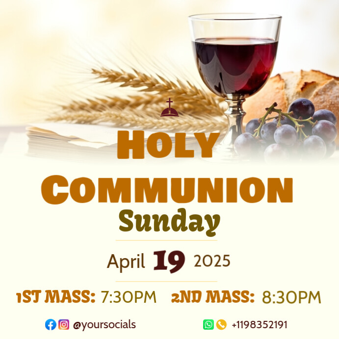 Pastel Holy Communion Mass Eucharist Church Catholic Sunday Service ...