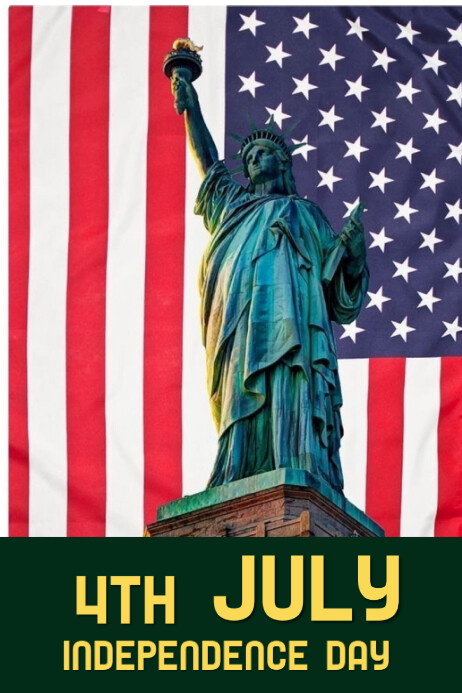 Pastel Independence Day 4th Of July Poster Plakkaat template
