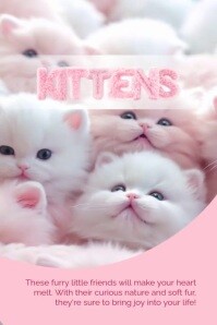 Pastel Kitten Day Poster template