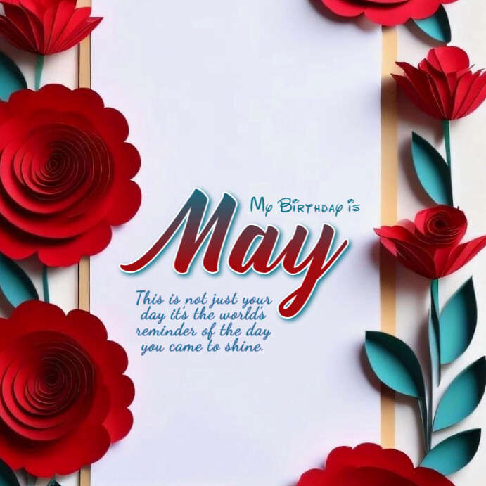 Pastel May Birthdays Instagram Post Template | PosterMyWall