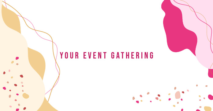 Pastel Memphis Style Event Gathering Gambar Bersama Facebook template
