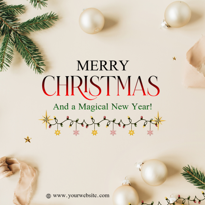Pastel Merry Christmas Instagram Post Template | PosterMyWall