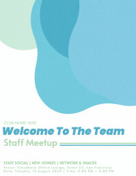 Pastel Minimal Welcome To The Team Flyer Template For Modern Corporate Onboarding Events