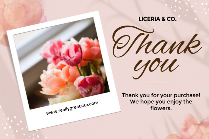Pastel Minimalist Thank You Card Template | PosterMyWall