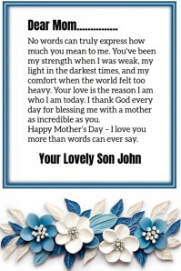 Pastel Mother's Day  Pinterest Graphic template