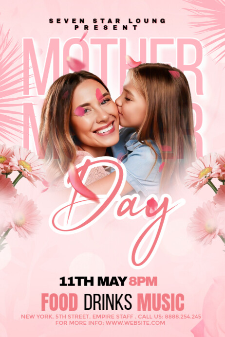 Pastel Mother’s Day Invitation Poster template