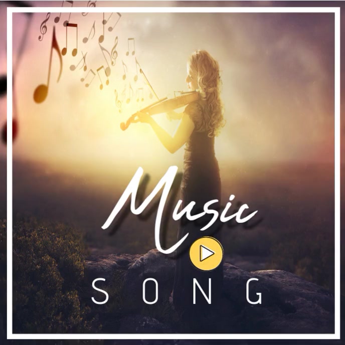 Pastel Music Song Albm  Album Cover template