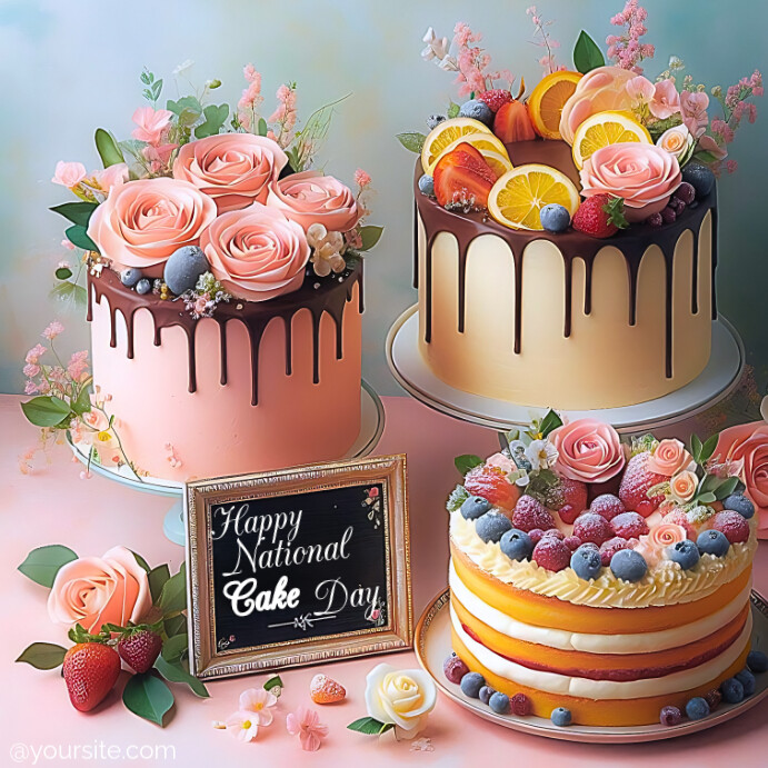 Blog Cake Post Plantilla de Pastel national cake day instagram post | PosterMyWall