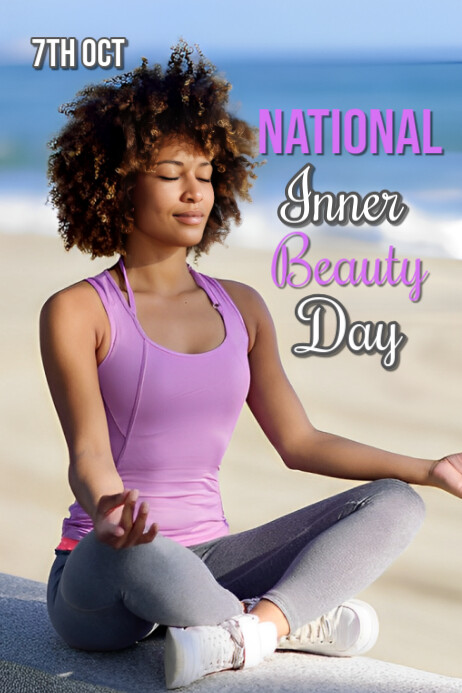 Plantilla de Pastel National Inner Beauty Day Poster | PosterMyWall
