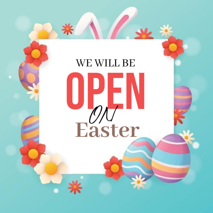 Pastel Open On Easter Instagram Post Iphosti le-Instagram template