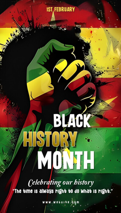 Pastel Red, Green And Yellow Background Maximalist Black History Month  Business Card template