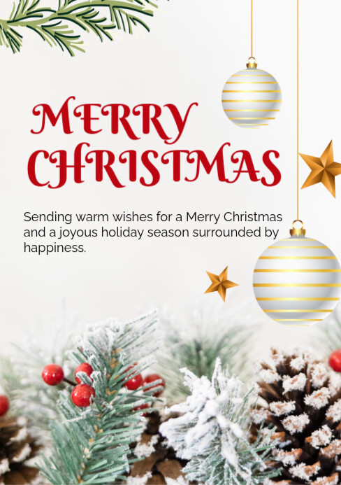 To A Dear Friend At Christmas - A5 Size Christmas Card With Red Envelope, UK Made