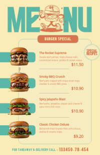 Pastel Retro Burger Menu Template Poniekoerant