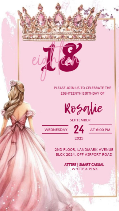 18th Birthday Celebration Template | PosterMyWall