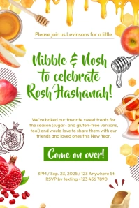 Pastel Rosh Hashanah Poster template