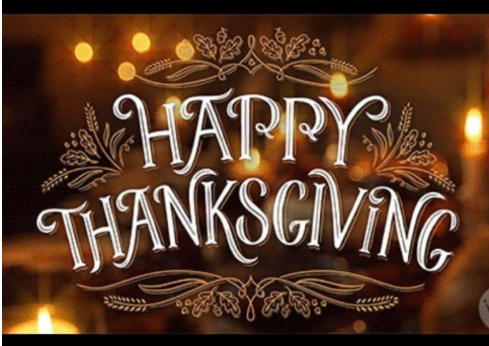 Pastel Rustic Warm Lights Happy Thanksgiving Poster With Elegant Script ...