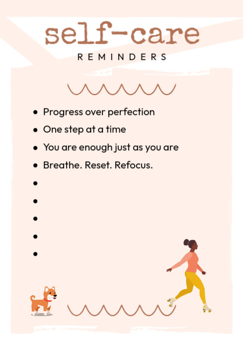 Self Care Reminders Design Template