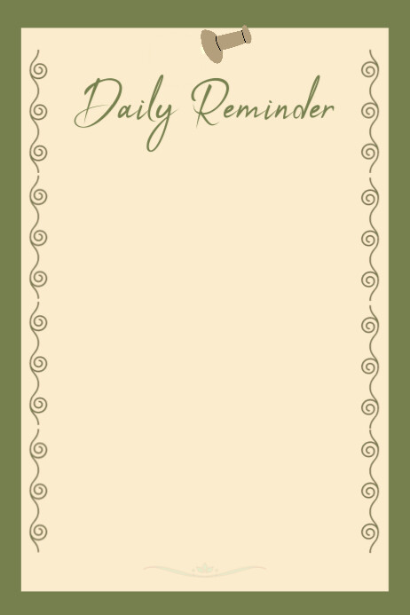 Pastel Simple Daily Reminder Poster Template | PosterMyWall