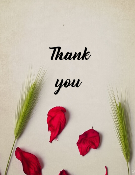 Copy of Pastel Soft Ivory Thank You Template Flyer (us Letter ...