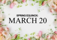 Pastel Spring Equinox  Postcard Pocztówka template