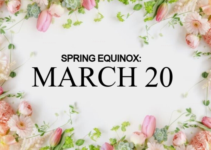 Pastel Spring Equinox  Postcard Poskaart template