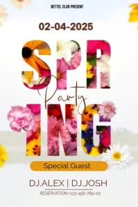 Pastel Spring Party Invitation  Pinterest Graphic template