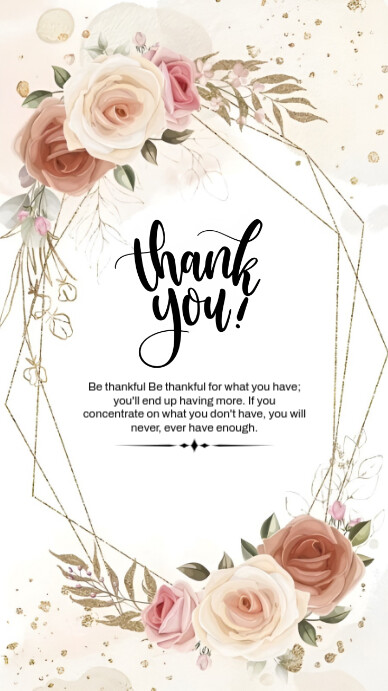 Copy of Pastel Thank You Card Digital Display (9:16) | PosterMyWall