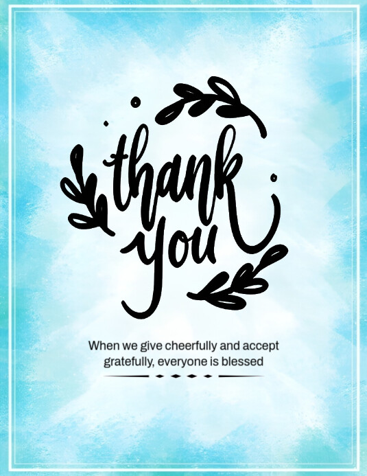 Copy of Pastel Thank You Card Flyer (us Letter) | PosterMyWall