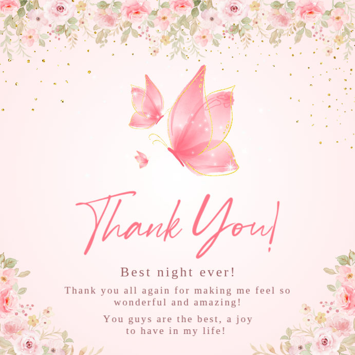 Copy of Pastel Thank You Card Instagram Post | PosterMyWall