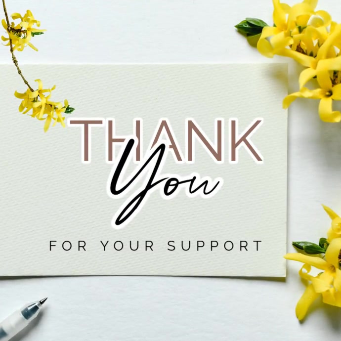 Pastel Thank You For Your Support Video Ads Instagram Post Template ...