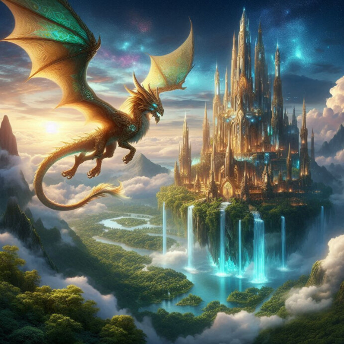 Plantilla de Pastel The Dragon's Realm Instagram Post | PosterMyWall