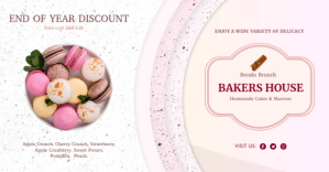 White Bakery Promotion Facebook Shared Image Template