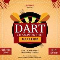 Pastel Themed Dart Competition Square Video Kvadrat (1:1) template