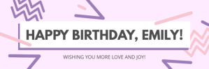Pastel Themed Happy Birthday Email Header template