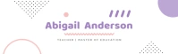 Pastel Themed Modern LinkedIn Career Cover Ph template