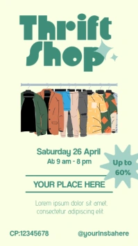 Pastel Thrift Shop Ad Instagram Story Instagram-Story template
