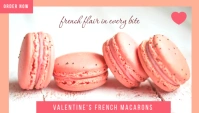 Pastel Valentine's French Macarons Blog Header template