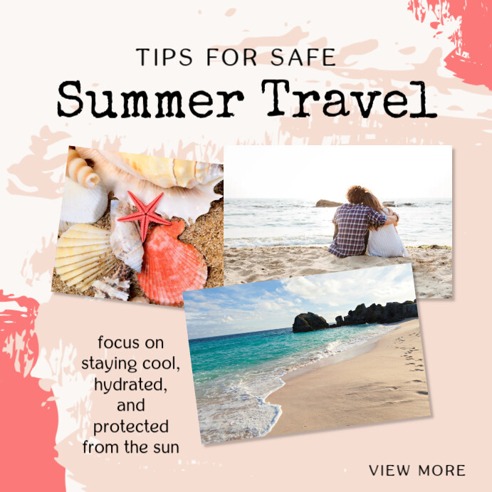 Tips for Safe Summer Travel Design Template