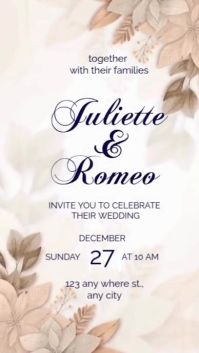 Pastel Wedding Invitations Instagram Story template