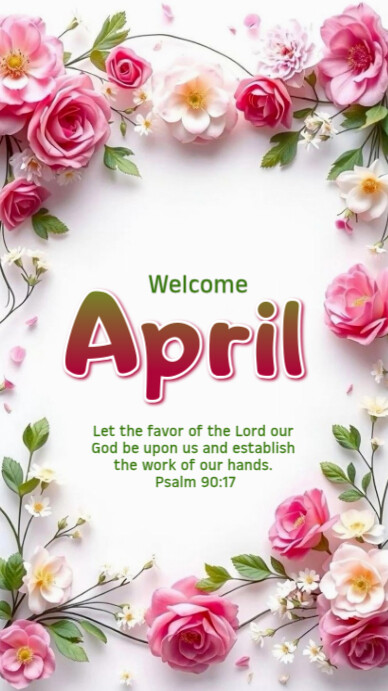 Copy of Pastel Welcome April Whatsapp Status | PosterMyWall