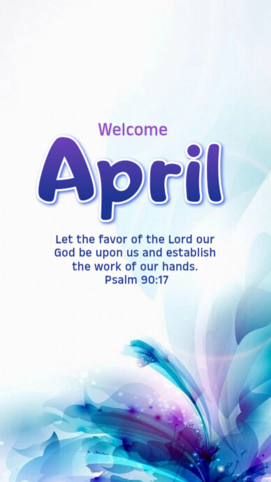 Pastel Welcome April  Whatsapp Status WhatsApp-Status template
