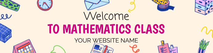 Pastel Welcome To Mathematics Class Google Cl Template | PosterMyWall