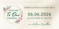 Pastel Welcome To Our Wedding Ceremony Invitation Card  Eventbrite Banner template